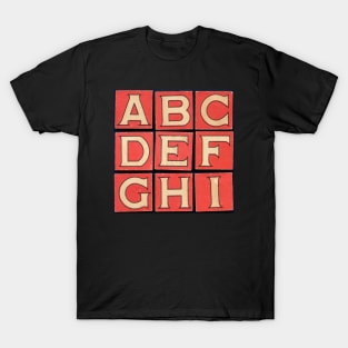 ABC Retro Typography T-Shirt